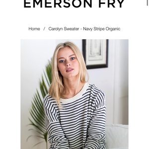 Emerson Fry Carolyn Sweater in navy stripe